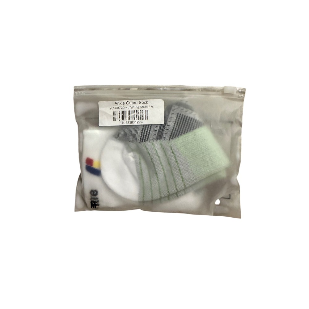 Forme Ankle Guard Sock White Multi Performance Athletic Compression Socks Size M
